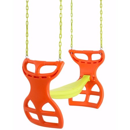 SWINGAN Two Seater Glider Swing-Orange-Yellow SWGSC-OY